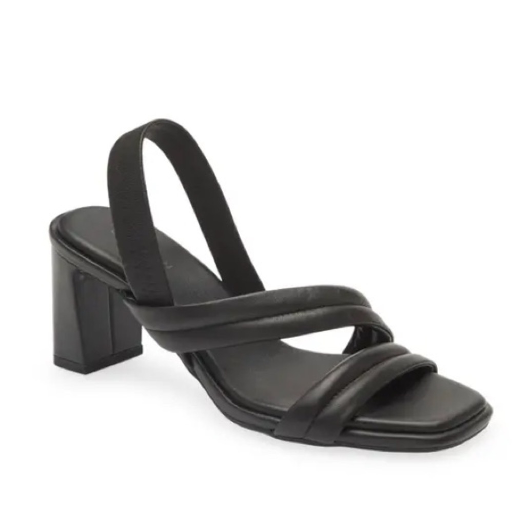 Caslon Lennyn Slingback Sandal - black leather - size 12